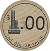 Buena Vista Palace Wooden Nickel or Dollar Reverse