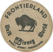 WDW Frontierland wooden nickel reverse