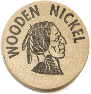 Token Virginia Vintage The Coin Merchant Hood VA Wooden Nickel 