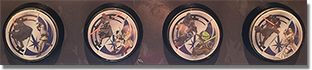 Guide listing for the  new set of colorized Star Wars medallions #243-246 at the Disneyland Resort!