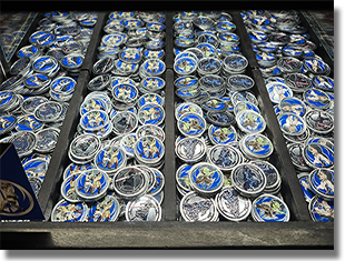 Treasure Window Star Wars Trading Post medallion #243-246: #243 Luke Skywalker with a reverse of Darth Vader, #244 Obi-Wan Kenobi & Qui-Gon Jinn with a reverse of Darth Maul, #245 Yoda with a reverse image of Emperor Palpatine, and #246 Rey with a reverse image of Kylo Ren. September 3, 2025.