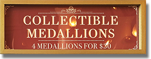  Marquee:  Candy Palace - Main Street Penny Arcade Colorized Medallions.  Button 1: #303 Happy 250th Mickey Mouse.  June 14, 2026.  Button 2: #304 Happy 250th Minnie Mouse, June 14, 2026.  Button 3: #254 70th Logo, Classic Disneyland Seven Flag Roadside Marquee with stars in the design field. December 25, 2025. Button 4: #252 70th Logo, Walt and Mickey, Partners with stars in the design field. December 25, 2025.