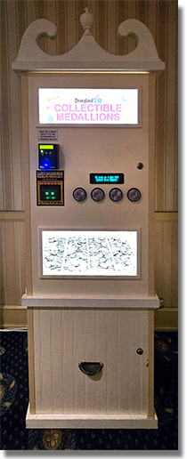 Machine Image:  Disneyland Story exit: Button 1: #267   "TO ALL WHO COME TO THIS HAPPY PLACE WELCOME" Disneyland 70th Anniversary Medallion.  Button 2: #268 Main Street Trolley Disneyland Resort 70th Anniversary medallion.  Button 3: #269 Main Street Jitney Disneyland Resort 70th Anniversary medallion. Button 4: #270 Mr. Toad's Wild Ride Disneyland Resort 70th Anniversary medallion. January 8, 2026.