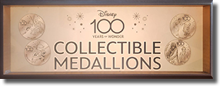 Disneyland medallion Machine Set #26-29 marquee, Space Mountain Exit, Disneyland Star Wars Characters Luke &  Vader, Yoda, Leia &  R2-D2, Chewbacca &  Hans Solo Guide Numbers 26-29 1/27/2023 
