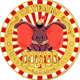 #D23M0005 Dumbo 85 Years D23 2026 Commemorative Medallion. 2026 D23: The Ultimate Disney Fan Event, Anaheim Convetion Center, August 8-14, 2026.