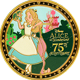 #D23M0007 Disney Alice in Wonderland 75th Anniversary Commemorative Medallion. D23 2026: The Ultimate Disney Fan Event, Anaheim Convetion Center, August 14, 2026.