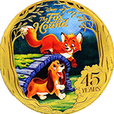 #D23M0010 Disney The Fox and the Hound 45 Years commemorative medallion. THE ULTIMATE DISNEY FAN EVENT, 2026, medallions. 8-14-2026.