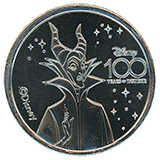 #79 Medallion, Disney 100 Years of Wonder Souvenir Medallion featuring Maleficent. Part of Machine Set #78-81