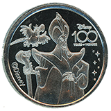 #81 Medallion, Disney 100 Years of Wonder Souvenir Medallion featuring Jafar and Iago. Part of machine set #20