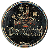 #94-97 reverse, Disneyland Resorts Main Street Penny Arcade - Candy Palace souvenir medallion reverse image. 