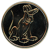 #120 Disneyland Resort Souvenir Medallion featuring Pluto.