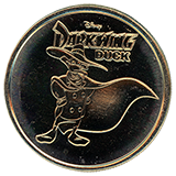 #124 Disneyland Resort Souvenir Medallion featuring Darkwing Duck.