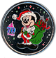 View the #247-250 set of 70th Anniversary medallions is colorized and Holiday themed, featuring Mickey, Minnie, Pooh and Stitch guide listing.
