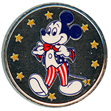 #252 Candy Palace / Main Street Penny Arcade Walt Disney and Mickey Mouse in their "Partners" pose Disneyland Resort colorized 70th Anniversary medallion.  Onstage by December 25, 2025.