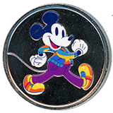 #284 Los Feliz Five and Dime, Disney California Adventure. #284 Mickey Power Walking, Colorized Disneyland Resort 70th Anniversary medallion. February 2, 2026.