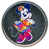 #285 Los Feliz Five and Dime, Disney California Adventure. #285  Minnie Mouse in a Brightly Colored Outfit, Colorized Disneyland Resort 70th Anniversary medallion. February 2, 2026.