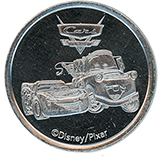 #289 Cars Lightning McQueen and Tow Mater Disney California Adventure 25 Years Medallion. Bing Bong's Sweet Stuff, DCA 2-2-2026.  