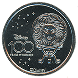 #22, Disneyland Resort's Disney 100 Years of Wonder Souvenir Medallion featuring Haunted Mansion's Leota.