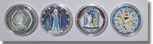 The latest Hong Kong Disneyland medallions.  New Frozen themed set of four. 5/3/2026.