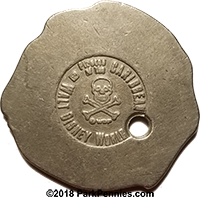 Type II Walt Disney World Silver Doubloon stamper coin obverse