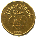 Mickey USA Token Type I Obverse. Attributed to the Disneyland Videopolis 