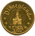 Mickey USA Token Type I Reverse. Attributed to the Disneyland Videopolis 