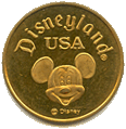 Mickey USA Token Type I Obverse. Attributed to the Disneyland Videopolis 