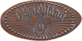 Elongated coin from Disneyland, circa 1987