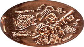 TDS1426 Spring Voyage Duffy and Mickey Mouse pressed penny