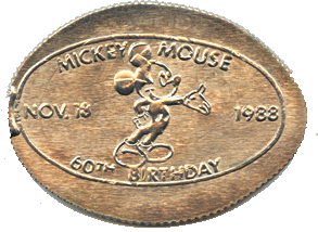Mickey Mouse 60th Birthday Tribute or wannabe elongated coin