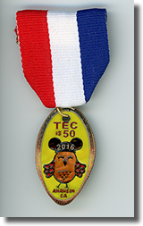 2016 TEC 50th Anniversary Anaheim, CA enameled badge