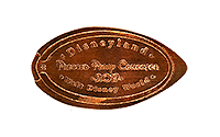 DT0004P 2019 DISNEYLAND, PRESSED COIN  COLLECTOR, WALT DISNEY WORLD pressed coin.