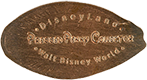 DT0016p Disneyland Pressed Penny Collector Walt Disney World backstamp