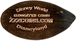 DT0019p Disney World, Elongated Coins, ZZZCOINS.COM, Disneyland