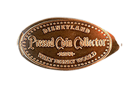 DT0025P Horizontal elongated penny image, DISNEYLAND, PRESSED COIN COLLECTOR, 2022, WALT DISNEY WORLD 