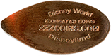 Disney World, Elongated Coins, ZZZCOINS.COM, Disneyland reverse or stampback