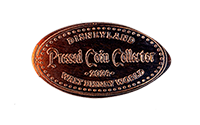 dt0034P Horizontal elongated penny image, DISNEYLAND, PRESSED COIN COLLECTOR, 2024, WALT DISNEY WORLD 