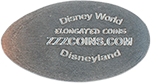 Reverse: DT0039 One yen Japanese coin,  Disney World, Elongated Coins, ZZZCOINS.COM, Disneyland. 