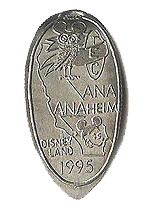 TEC ANA ANAHEIM DISNEYLAND 1995 Pressed coin Picture