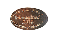 DW0042 HOME OF DISNEYLAND, 2018, ANAHEIM, CALIFORNIA pressed penny