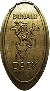 Donald Dack pressed coin now a member of collection of pressed coins with Disney spirit / honorable mention.