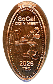 DT0041 "The Disneyland SoCal Coin Meet 2026 TEC Elongated Collectors" meet coin, pressed penny