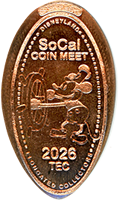 DT0041 "The Disneyland SoCal Coin Meet 2026 TEC Elongated Collectors" meet coin, pressed penny