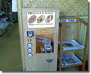 Harbor Cove pressed penny machine on 3-24-2008