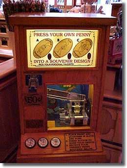 The Bug's Life Pressed Penny Francis, Flik and Hopper Machine and Marquee DL0131, 132, 133 Images courtesy of the Wooten Family