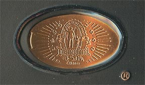 Close-up view of First Edition Penny Collector Book Pressed Penny, the DL0146 Close-up view of First Edition Penny Collector Book Pressed Penny, the DL0146