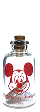 Red Mickey Penny in a Bottle