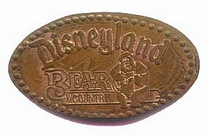 Large Disneyland Bear Country Penny Press Machine Coin
