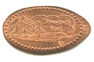 Disneyland Hotel Monorail Penny Press Machine Coin