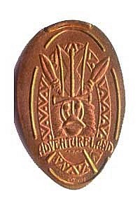Adventureland Tiki Penny Press Machine Coin